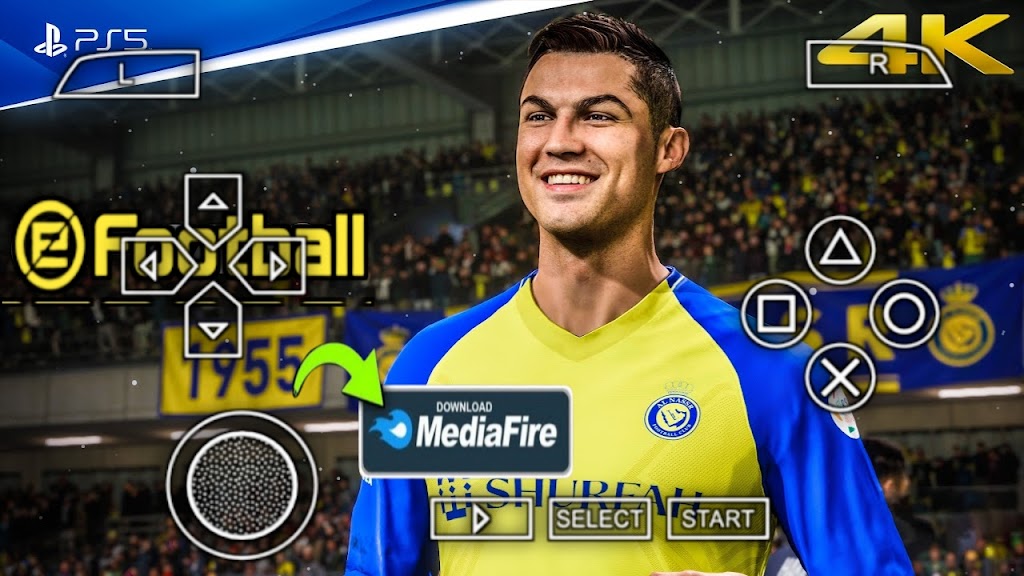 DOWNLOAD eFOOTBALL PES 2024 PPSSPP CAMERA PS5 APK FOR GAME